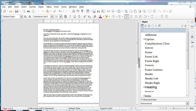create booklet in libre office